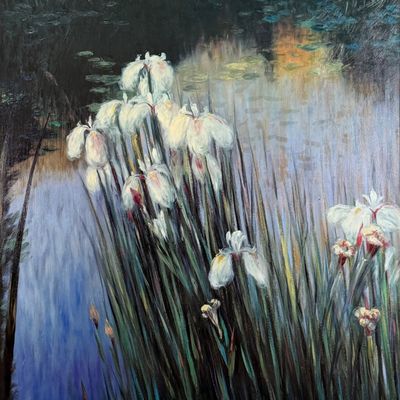 Greg Singley "Wild Irises" Oil on Canvas