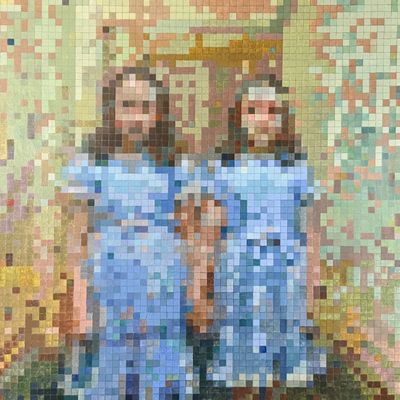Steven Lang "The Twins" Acrylic on Canvas