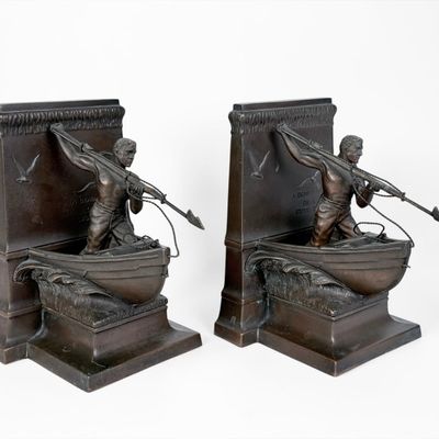 Vintage "Whaler" Bronze Bookends