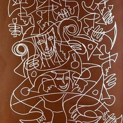 Anatole Krasnyansky Silver Ink Drawing
