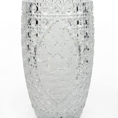 Vintage Waterford Cut Glass 'Boar' Vase