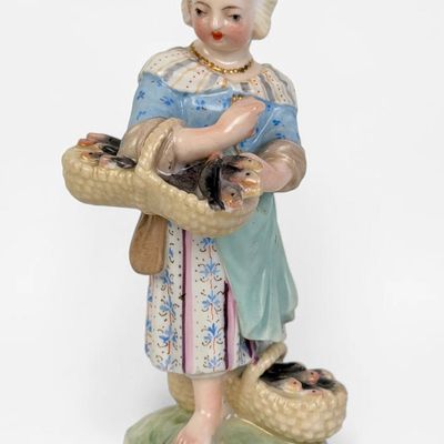 KPM 'Girl with Basket' Porcelain Figure