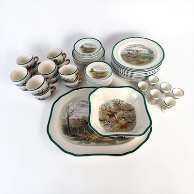 (60pc) Spode 'Fox Hunting' China Set