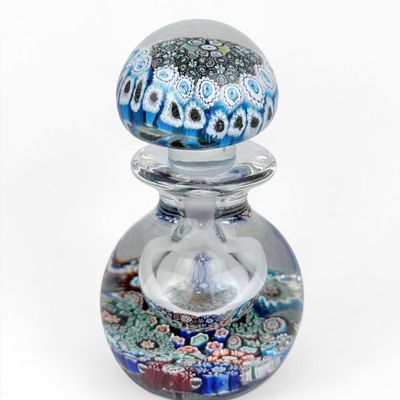 Millefiori Murano Art Glass Perfume Bottle