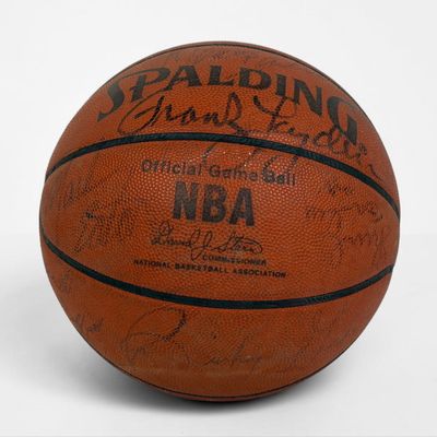 Utah Jazz Official Game Ball Signed by Team