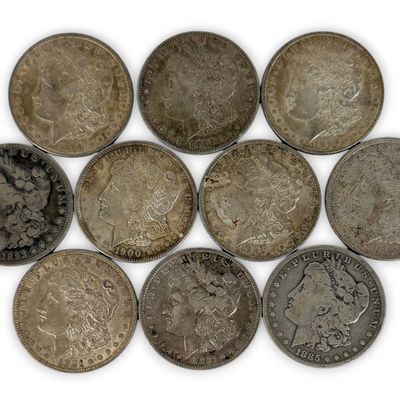 Sale Photo Thumbnail #199: (10) Morgan Silver Dollars