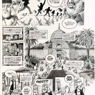 Howard Cruse Original "Stuck Rubber Baby pg. 196" Ink on Paper