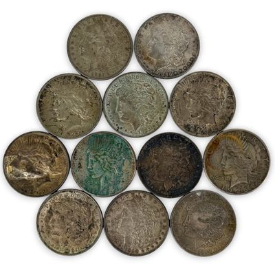 Sale Photo Thumbnail #197: (12) Silver Dollars