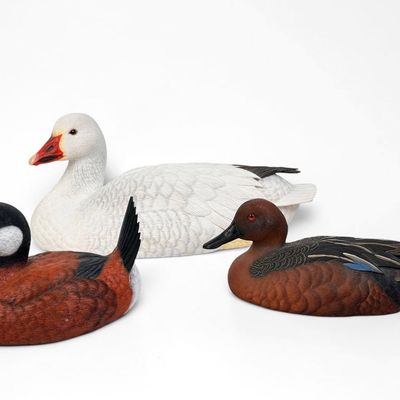 Sale Photo Thumbnail #134: (3) Jules A. Bouillet Handcrafted Duck Decoys