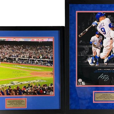 Pair of Signed Cubs Limited Edition Photographs