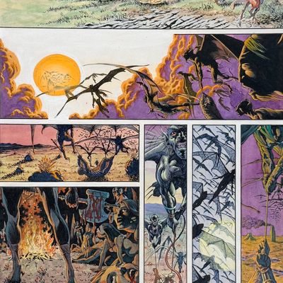 Tim Conrad Original "Almuric Part 3, Page 9" Comic Illustration