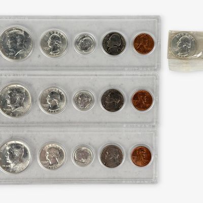 Sale Photo Thumbnail #207: (3) 1964 Proof Sets & 1963 BU (Brilliant Uncirculated) Quarter