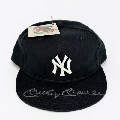 Signed Mickey Mantle New York Yankees Baseball Cap