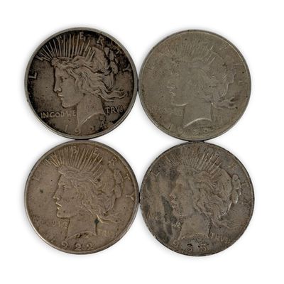 Sale Photo Thumbnail #203: (4) Silver Peace Dollars