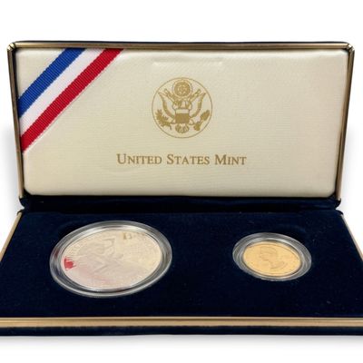 Sale Photo Thumbnail #208: 1996 Smithsonian Anniversary $5 Gold & $1 Silver Proof Set