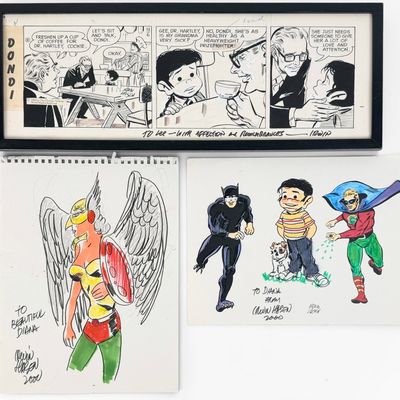 (3) Irwin Hasen Original Ink on Paper Illustrations