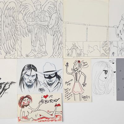 Sale Photo Thumbnail #106: Group of Original Signed Comic Book Drawings