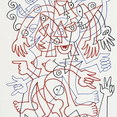 Mary Fleener Original Ink & Pen Drawing