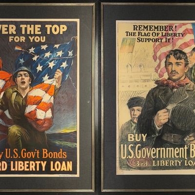 Sale Photo Thumbnail #183: (2) WW1 'U.S. Government Bonds' Posters