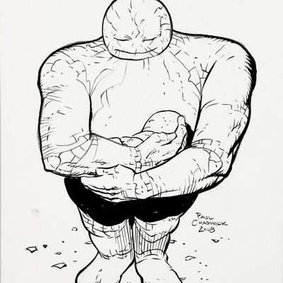 Paul Chadwick "Concrete" Original Ink on Paper
