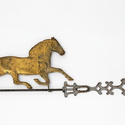 Sale Photo Thumbnail #132: Antique Gold-Colored Horse Weathervane