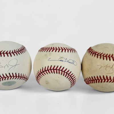 (3) Signed Major & National League Baseballs (D)