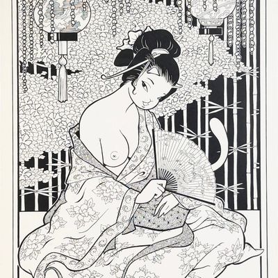 Sale Photo Thumbnail #103: Reed Waller Original "Geisha" Print