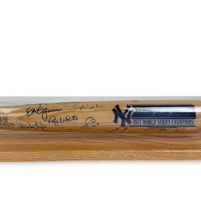 Signed 1977 New York Yankees World Series Champions Bat
