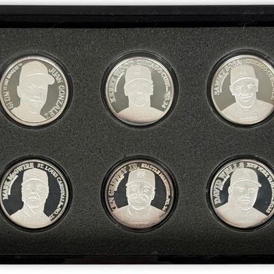 (6) .999 Silver MLB 1ozt Coins