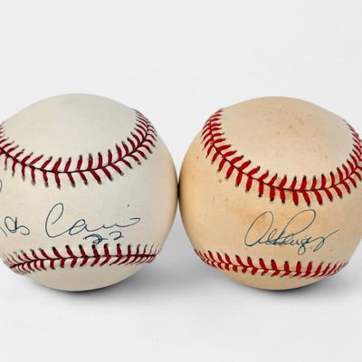 (2) Signed Alex Rodriguez & Robinson Cano Baseballs (B)