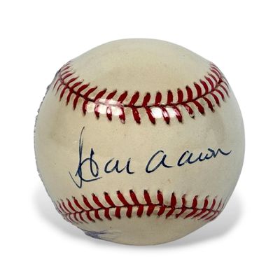 Signed Hank Aaron Official National Leaque Baseball