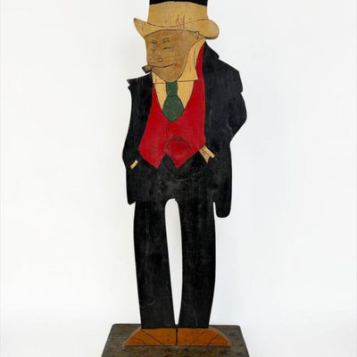 Sale Photo Thumbnail #138: Folk Art Butler Ashtray (As Is)