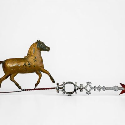 Sale Photo Thumbnail #127: Antique Bronze-Colored Horse Weathervane