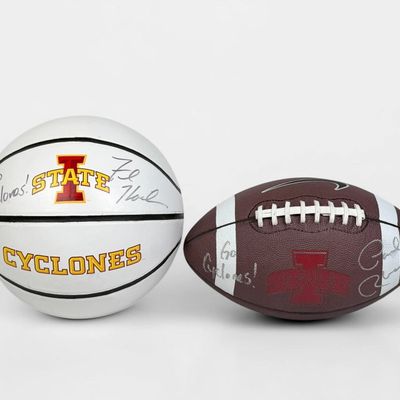 Signed Iowa State University Football and Basketball