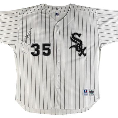 Autographed Frank Thomas Rookie Card and Jersey