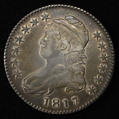 1817/3 BUST HALF DOLLAR AU