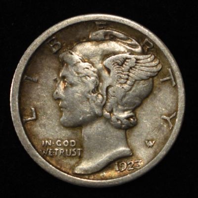 Sale Photo Thumbnail #358: 1923-S MERCURY DIME XF/AU