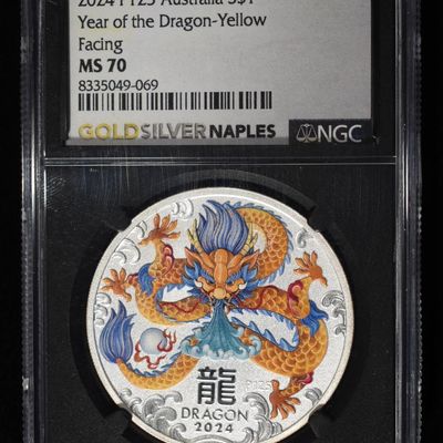 Sale Photo Thumbnail #229: 2024 P125 $1 AUS YEAR OF THE DRAGON NGC MS70