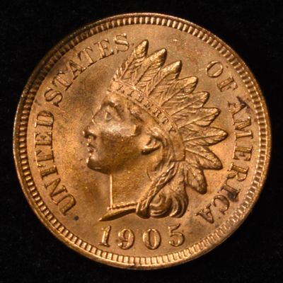 Sale Photo Thumbnail #139: 1905 INDIAN CENT GEM BU FULL RED