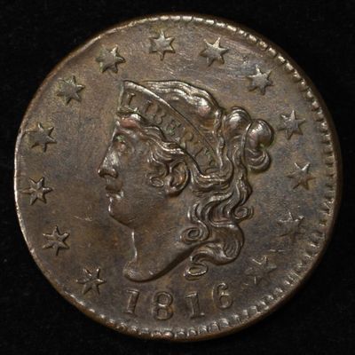 1816 LARGE CENT BU BN