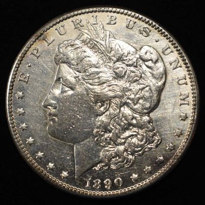 Sale Photo Thumbnail #195: 1890-CC MORGAN DOLLAR CH AU