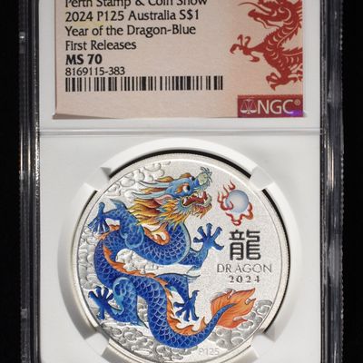 Sale Photo Thumbnail #230: 2024 P125 $1 AUS YEAR OF THE DRAGON NGC MS70