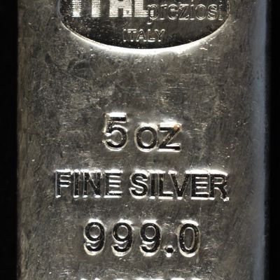 Sale Photo Thumbnail #418: 5 OZ 0.999 SILVER BAR