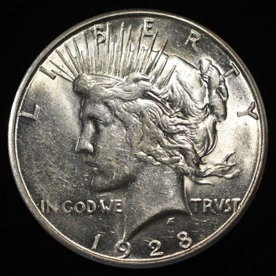 Sale Photo Thumbnail #389: 1928-S PEACE DOLLAR CH AU