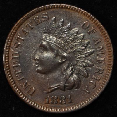 Sale Photo Thumbnail #137: 1881 INDIAN HEAD CENT CH ORIG UNC