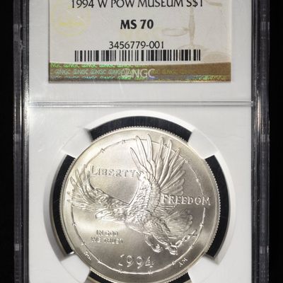 Sale Photo Thumbnail #226: 1994-W POW MUSEUM $1 NGC MS70