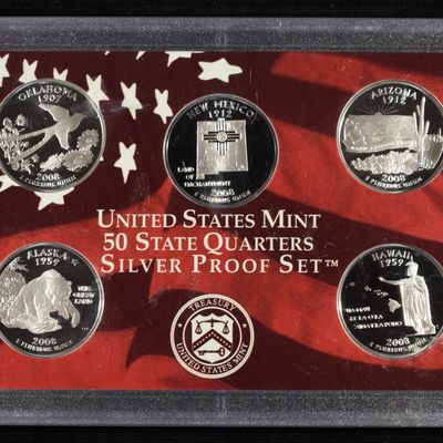 Sale Photo Thumbnail #279: 2008 U.S. SILVER QUARTERS PROOF SET
