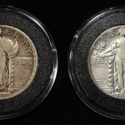 Sale Photo Thumbnail #158: 1928-S & 1917 STANDING LIBERTY QUARTERS