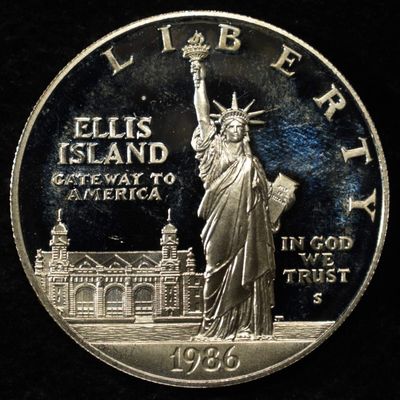 Sale Photo Thumbnail #222: 1986-S $1 COMMEM STATUE OF LIBERTY PR DCAM