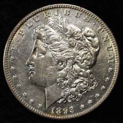 Sale Photo Thumbnail #196: 1893 MORGAN DOLLAR AU/BU